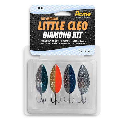 Acme Little Cleo Diamond Hammered Casting Spoon Lure Assortment – Assorted #3 Hook