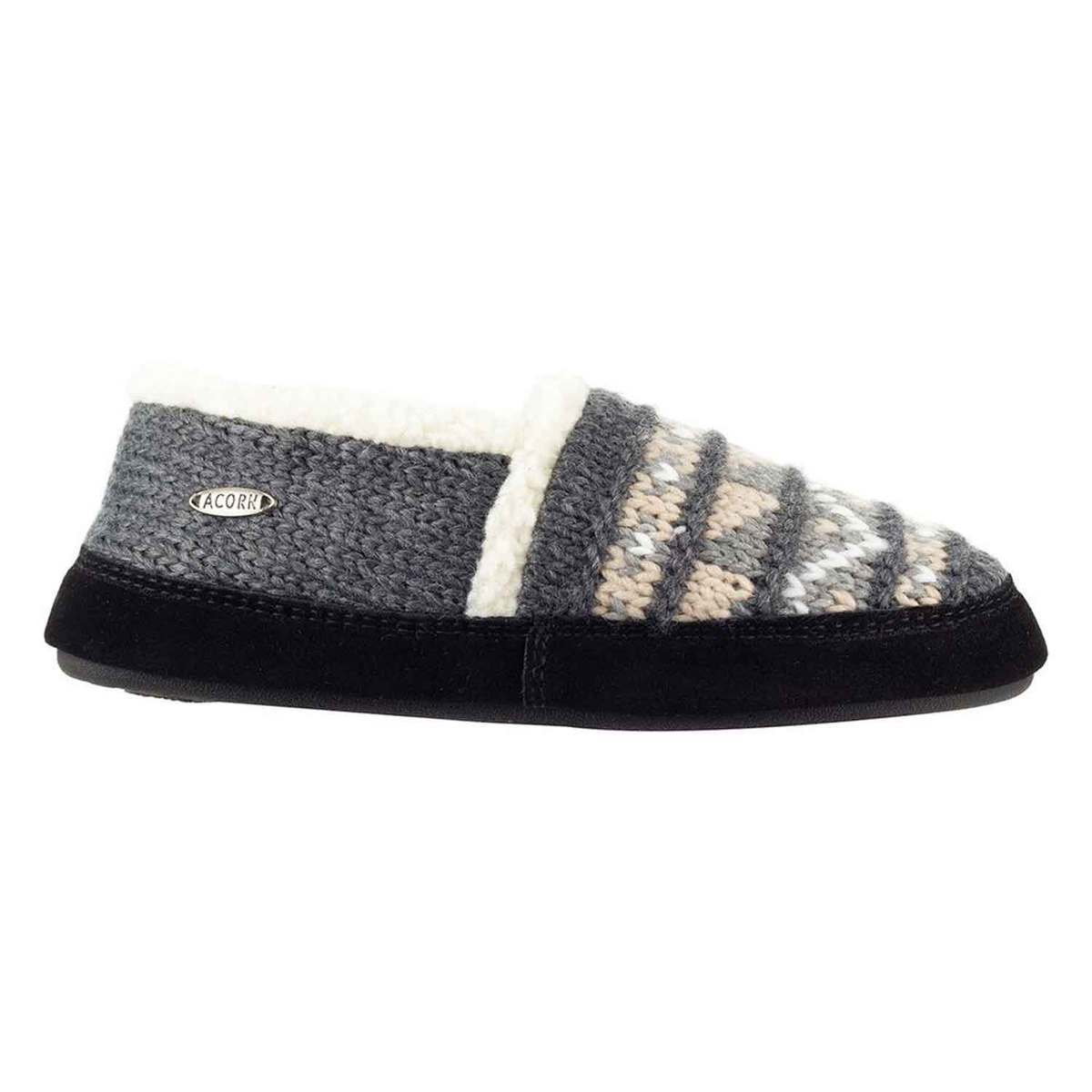 Acorn Women's Nordic Moc Slippers - Gray - M - Gray M Acorn Women's Nordic Moc Slippers - Gray - M - Gray M