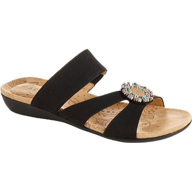 Acorn Women's Samoset Slide Open Toe Sandals - Black - Size 7 - Black 7 Acorn Women's Samoset Slide Open Toe Sandals - Black - Size 7 - Black 7