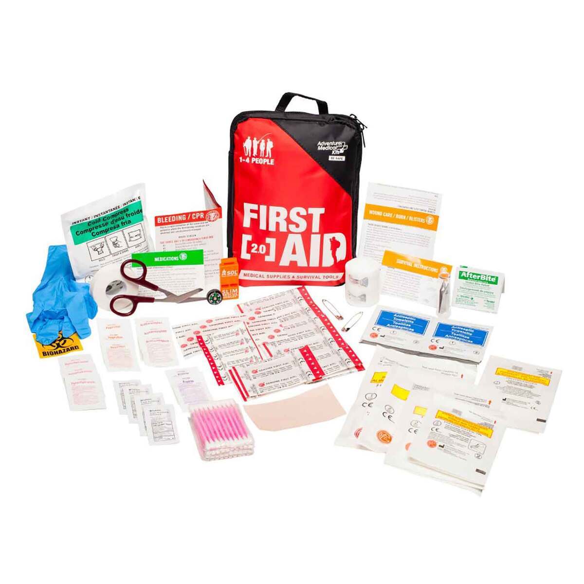 Adventure Medical Kits Adventure First Aid 2.0 - 102 Pieces - Red Adventure Medical Kits Adventure First Aid 2.0 - 102 Pieces - Red