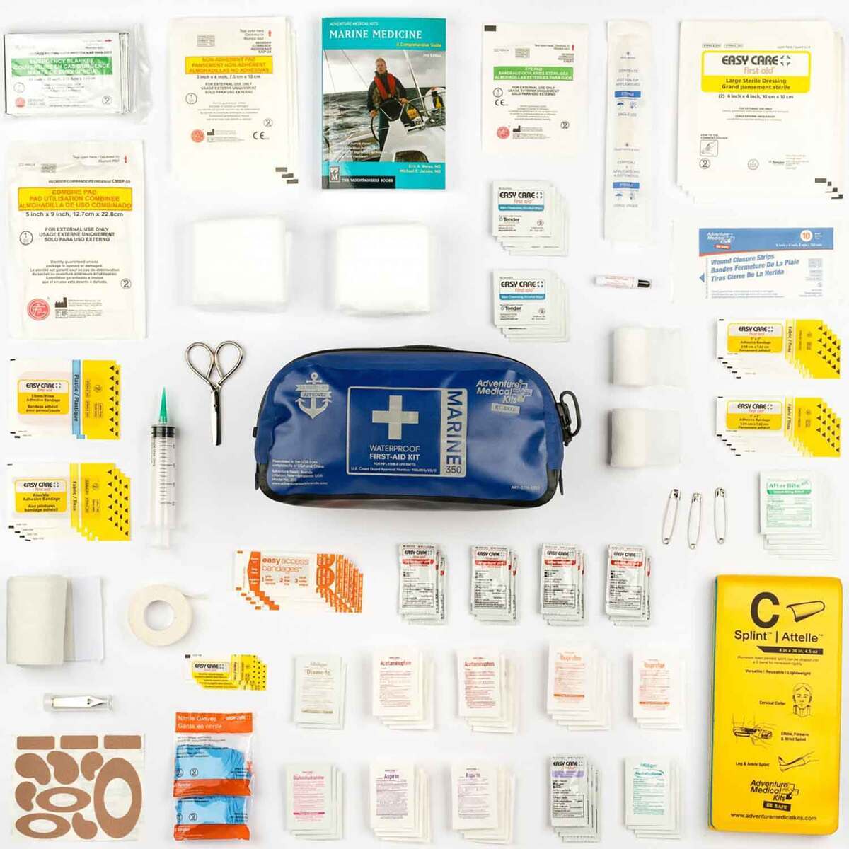 Adventure Medical Kits Marine 350 First Aid Kit - 178 Pieces - Blue Adventure Medical Kits Marine 350 First Aid Kit - 178 Pieces - Blue
