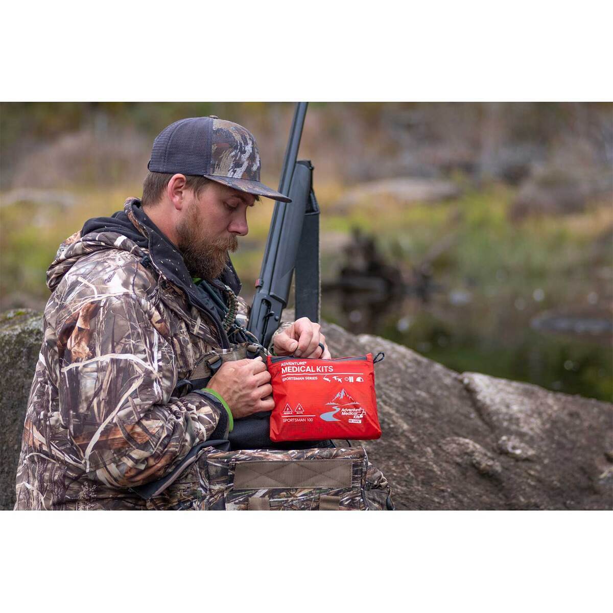 Adventure Medical Kits Sportsman 100 First Aid Kit - 77 Pieces - Red Adventure Medical Kits Sportsman 100 First Aid Kit - 77 Pieces - Red