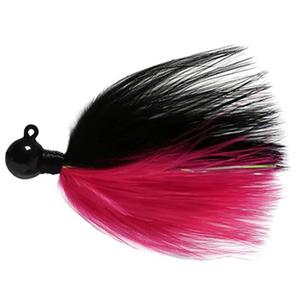 Aerojig Fire Flies Marabou Flash Steelhead/Salmon Jig - Black & Pink w/ Red Light Stick, 1/4oz