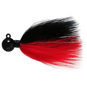 Fire Flies Marabou Flash Steelhead/Salmon Jig - Black & Red w/ Red Light Stick, 1/4oz