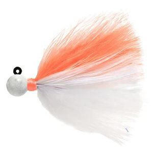 Aerojig Fire Flies Marabou Flash Steelhead/Salmon Jig - Peach & Pearl w/ Red Light Stick, 1/4oz