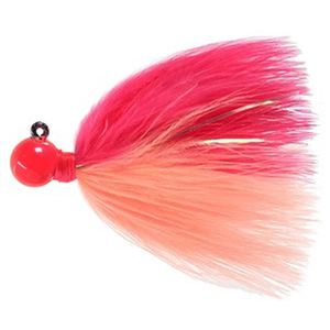 Aerojig Fire Flies Marabou Flash Steelhead/Salmon Jig - Pink & Peach w/ Red Light Stick, 1/4oz