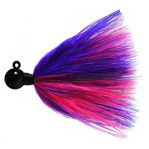 Aerojig Fire Flies Marabou Flash Steelhead/Salmon Jig - Purple & Pink w/ Red Light Stick, 1/4oz