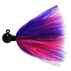 Aerojig Fire Flies Marabou Flash Steelhead/Salmon Jig - Purple & Pink w/ Red Light Stick, 1/8oz