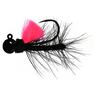 Aerojig Hackle Steelhead/Salmon Jig - Black & Pink, 1/4oz - Black & Pink 1/0