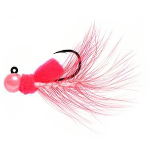 Aerojig Hackle Steelhead/Salmon Jig - Pink & White, 1/4oz