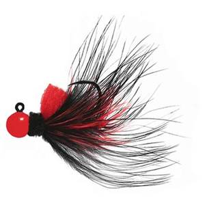 Aerojig Marabou Steelhead/Salmon Jig - Black/Red, 1/8oz