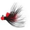 Aerojig Marabou Steelhead/Salmon Jig - Red/Black, 1/4oz - Red/Black 1/0