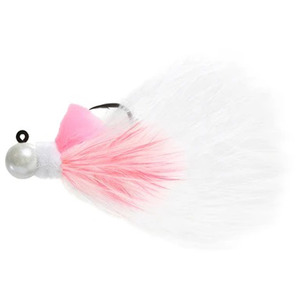 Aerojig Marabou Jig Steelhead/Salmon Jig - White/Pink, 1/4oz