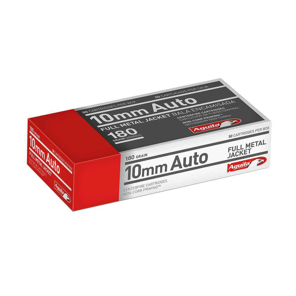 Aguila 10mm Auto 180gr FMJ Handgun Ammo - 50 Rounds Aguila 10mm Auto 180gr FMJ Handgun Ammo - 50 Rounds