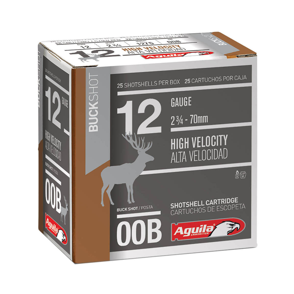 Aguila 12 Gauge 2-3/4in 00 Buck Buckshot Shotshells - 25 Rounds ...