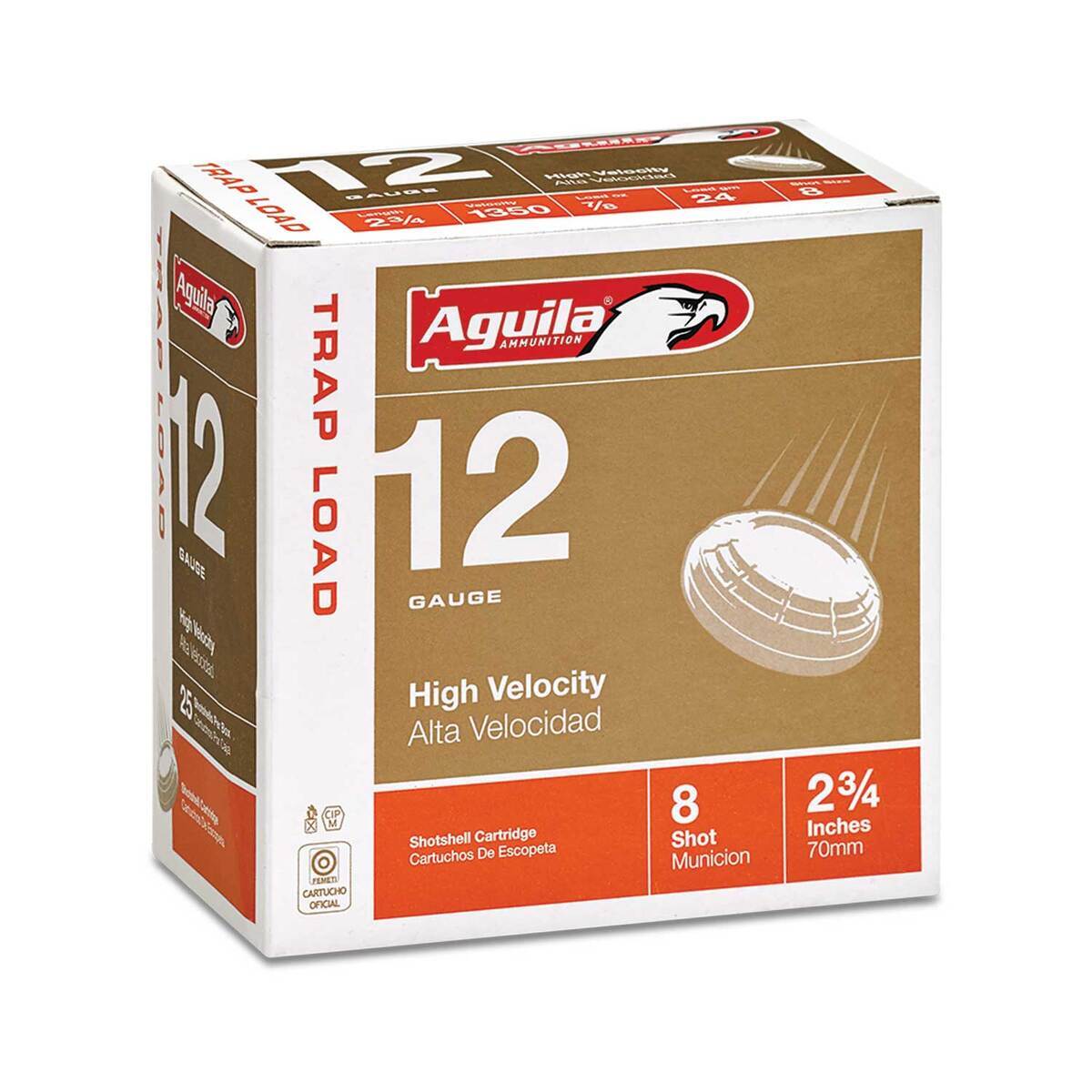 Aguila 12 Gauge 2-3/4in #8 7/8oz Target Shotshells - 25 Rounds Aguila 12 Gauge 2-3/4in #8 7/8oz Target Shotshells - 25 Rounds
