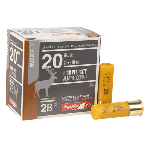 Aguila 20 Gauge 2-3/4in BB Buckshot Shotshells – 25 Rounds – BB