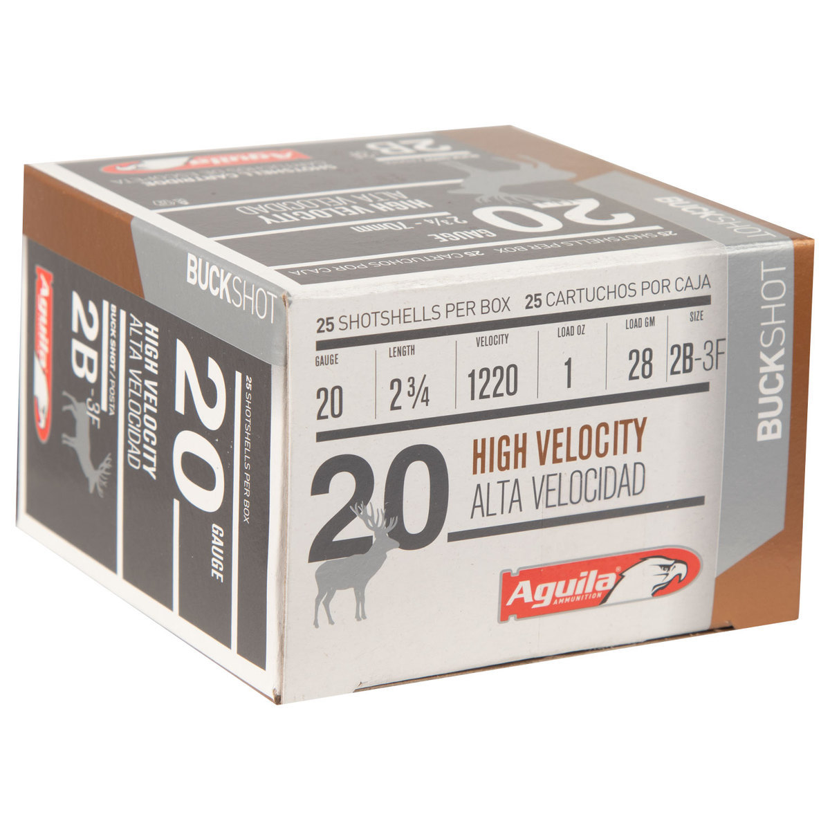 Aguila 20 Gauge 2-3/4in BB Buckshot Shotshells - 25 Rounds Aguila 20 Gauge 2-3/4in BB Buckshot Shotshells - 25 Rounds