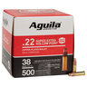 Aguila 22 Long Rifle 38gr Copper-Plated Solid Point Rimfire Ammo - 500 Rounds