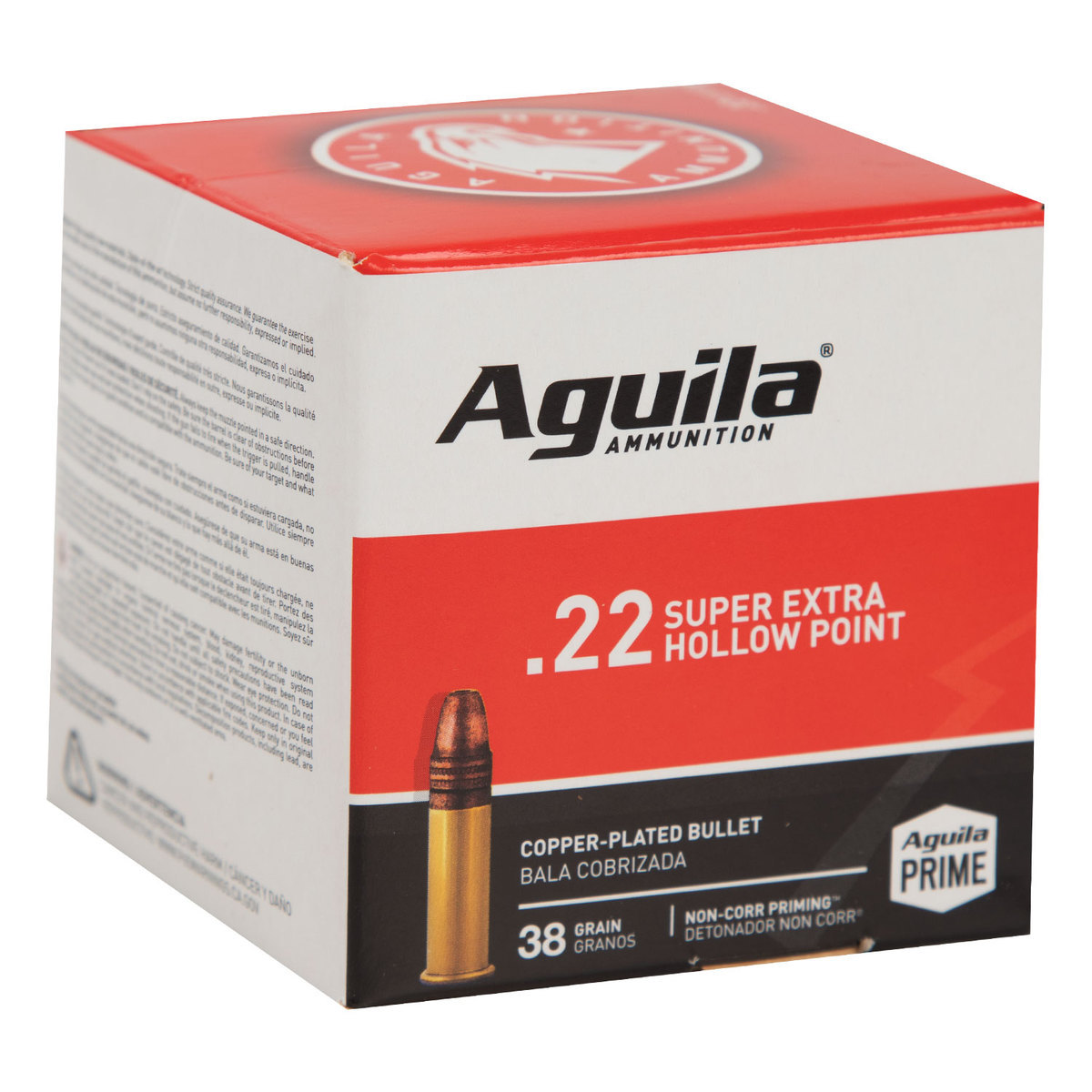 Aguila 22 Long Rifle 38gr Copper Plated Hollow Point Rimfire Ammo - 250 Rounds Aguila 22 Long Rifle 38gr Copper Plated Hollow Point Rimfire Ammo - 250 Rounds