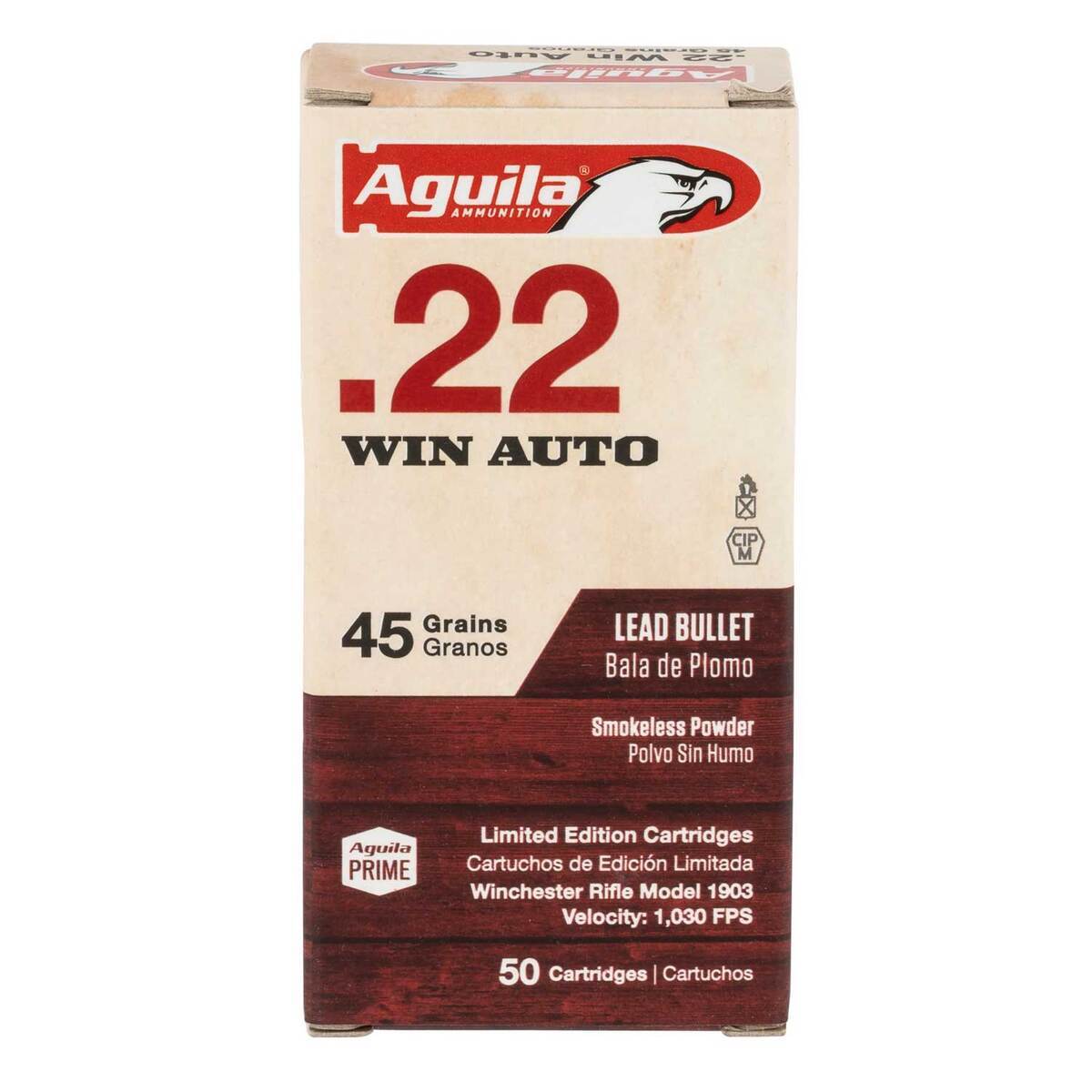 Aguila 22 Winchester Automatic 45gr LRN Rimfire Ammo - 50 Rounds Aguila 22 Winchester Automatic 45gr LRN Rimfire Ammo - 50 Rounds