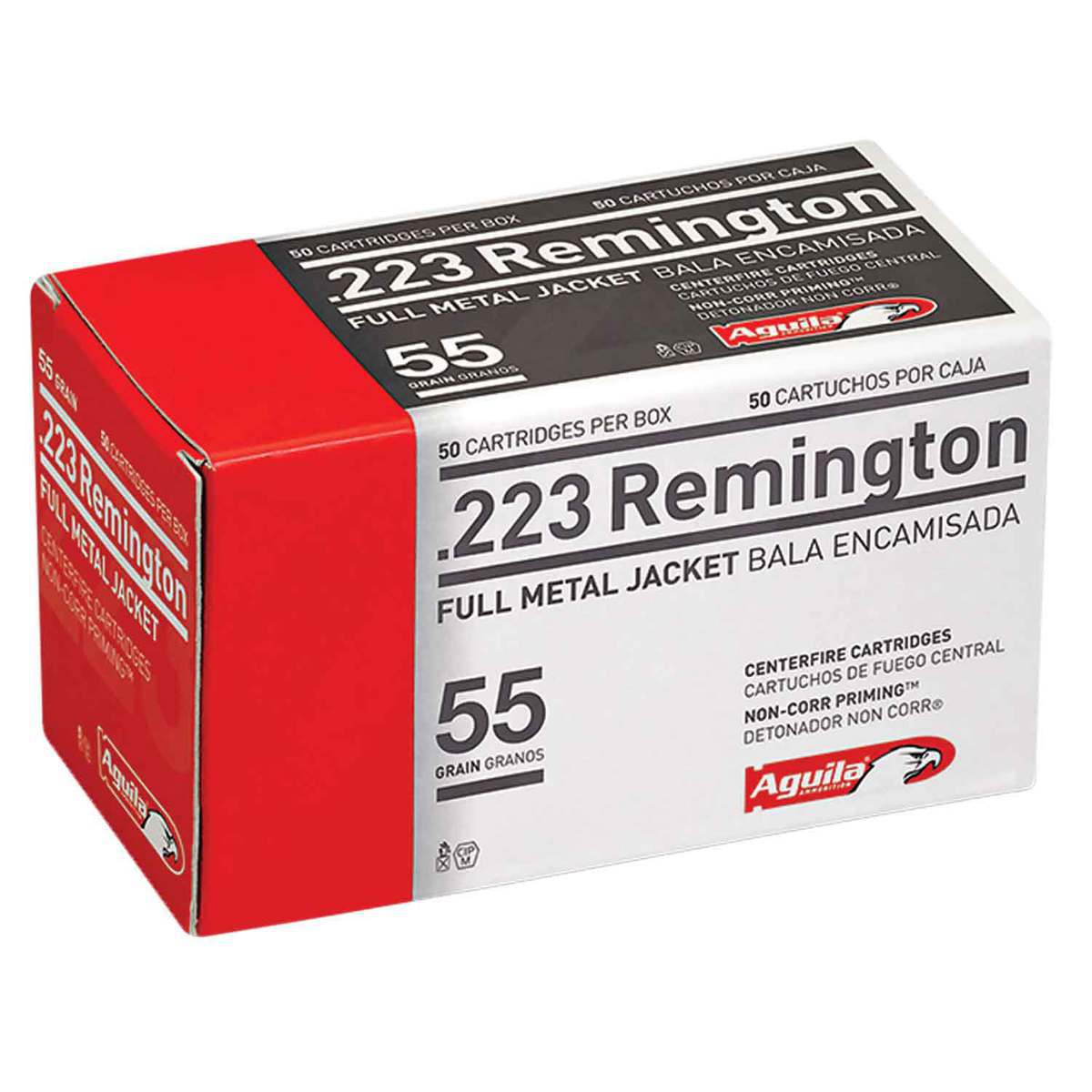 Aguila 223 Remington 55gr FMJ Rifle Ammo - 50 Rounds Aguila 223 Remington 55gr FMJ Rifle Ammo - 50 Rounds