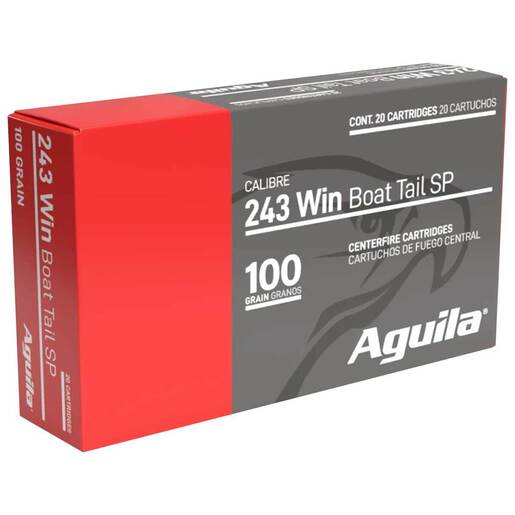 Aguila 243 Winchester 100gr BTSP Rifle Ammo Ammo - 20 Rounds 20 Rounds Ammo