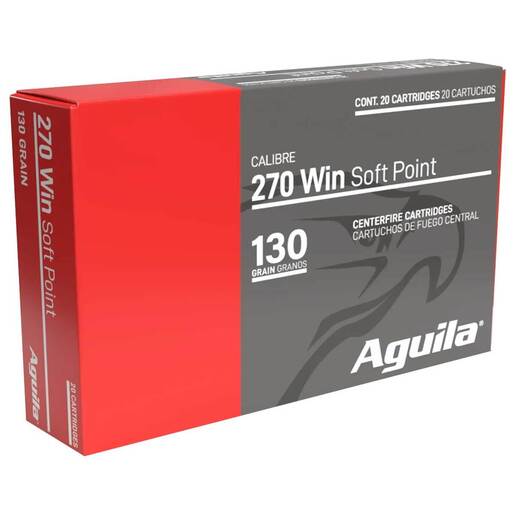 Aguila 270 Winchester 130gr SP Rifle Ammo – 20 Rounds