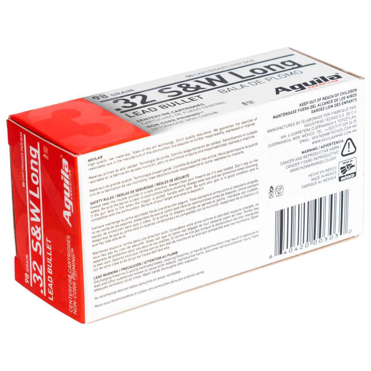 Aguila 32 S&W Long 98gr LRN Handgun Ammo - 50 Rounds Aguila 32 S&W Long 98gr LRN Handgun Ammo - 50 Rounds