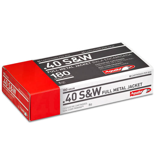 Aguila 40 S&W 180gr FMJ Handgun Ammo Ammo - 50 Rounds 50 Rounds Ammo