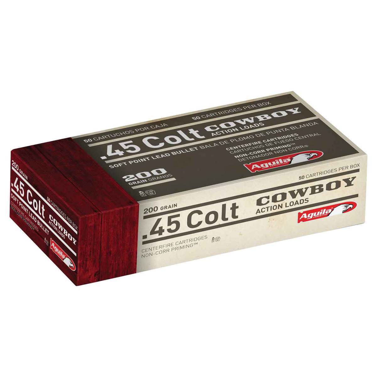 Aguila 45 (Long) Colt 200gr SP Handgun Ammo - 50 Rounds Aguila 45 (Long) Colt 200gr SP Handgun Ammo - 50 Rounds