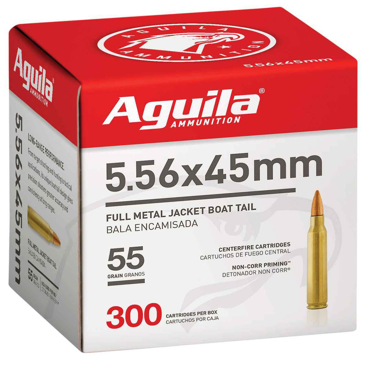 Aguila 5.56mm NATO 55gr FMJBT Rifle Ammo - 300 Rounds Aguila 5.56mm NATO 55gr FMJBT Rifle Ammo - 300 Rounds