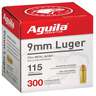 Aguila 9mm Luger 115gr FMJ Handgun Ammo - 300 Rounds