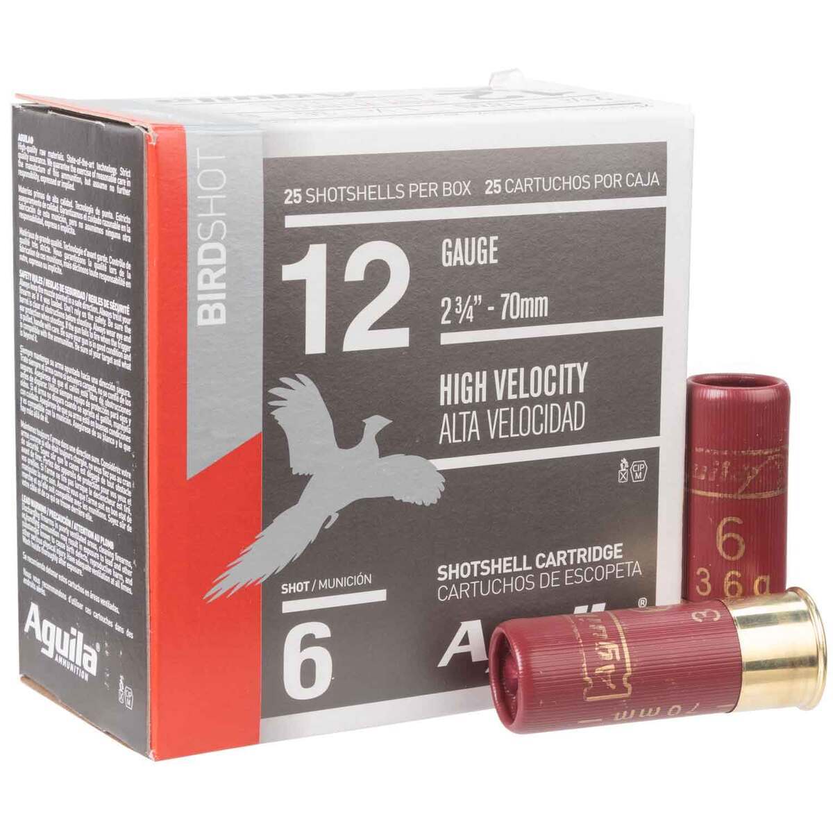 Aguila Bird Shot 12 Gauge 2-3/4in #6 1-1/4oz Upland Shotshells - 25 ...