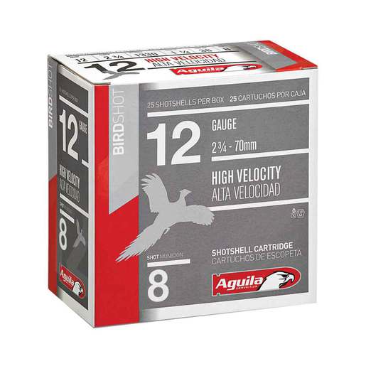 Aguila Bird Shot 12 Gauge 2-3/4in #8 1-1/4oz Upland Shotshells – 25 Rounds – #8