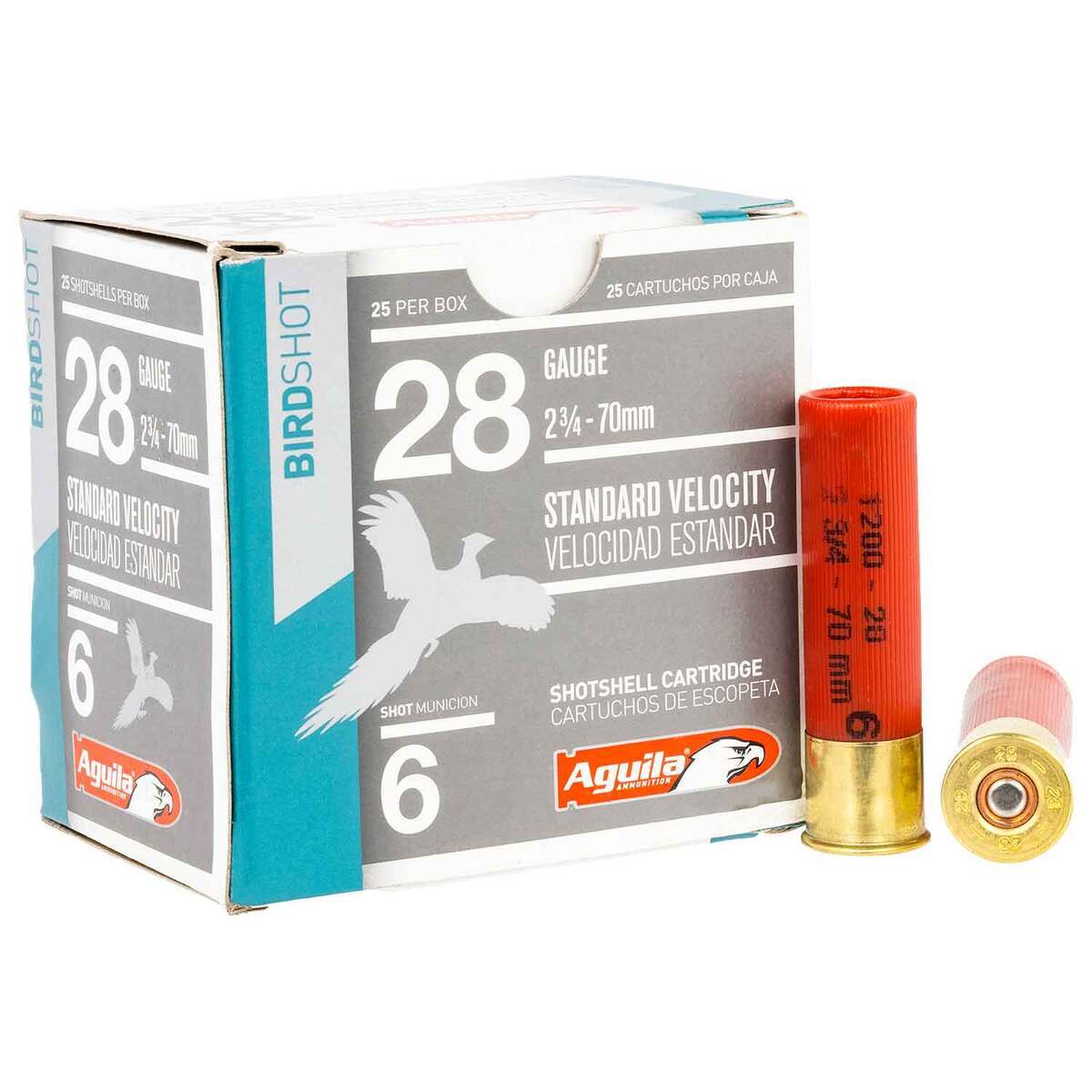 Aguila Birdshot 28 Gauge 2-3/4in #6 1oz Shotshells - 25 Rounds ...