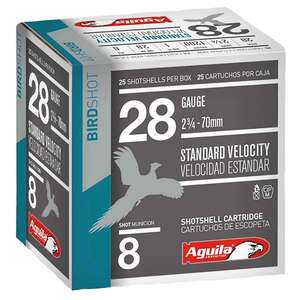 Aguila BirdShot 28 Gauge 2-3/4in #8 1oz Upland Shotshells - 25 Rounds Aguila BirdShot 28 Gauge 2-3/4in #8 1oz Upland Shotshells - 25 Rounds