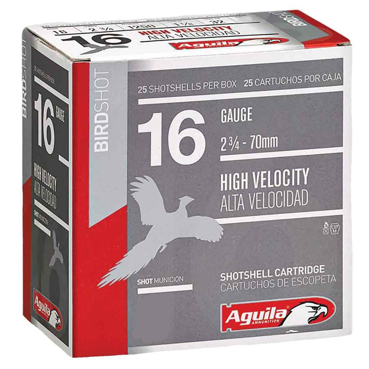 Aguila BirdShot High Velocity 16 Gauge 2-3/4in #7.5 1-1/8oz Upland ...