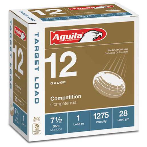 Aguila Competition 12 Gauge 2-3/4in #7.5 1-1/8oz Target Shotshells – 25 Rounds – #7.5