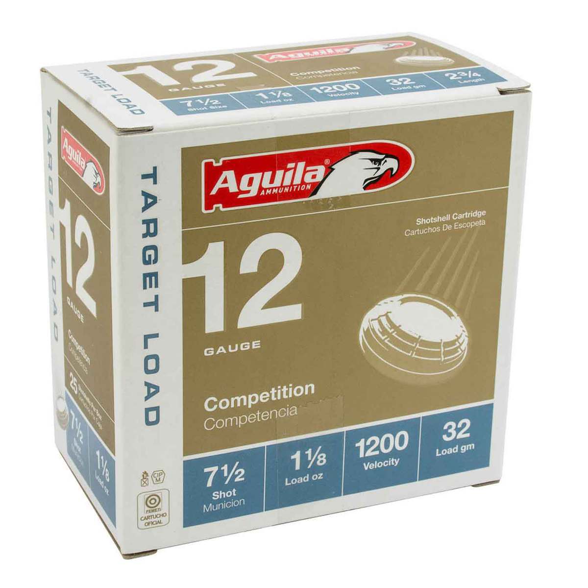 Aguila Competition 12 Gauge 2-3/4in #7.5 1-1/8oz Target Shotshells - 25 Rounds Aguila Competition 12 Gauge 2-3/4in #7.5 1-1/8oz Target Shotshells - 25 Rounds