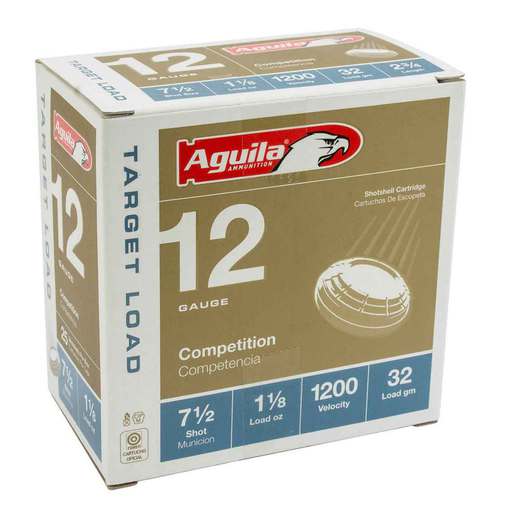 Aguila Competition 12 Gauge 2-3/4in #8 1-1/8oz Target Shotshells – 25 Rounds – #8