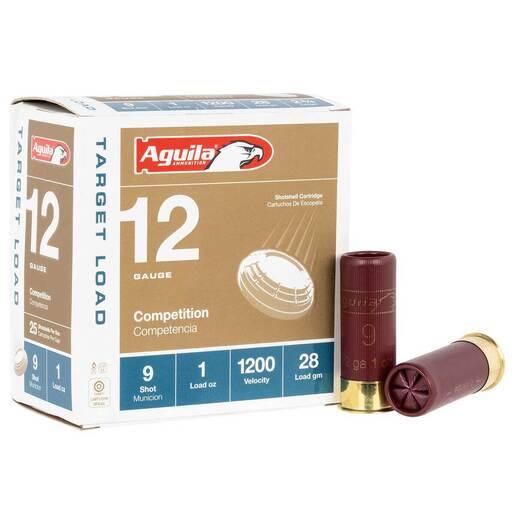 Aguila Competition 12 Gauge 2-3/4in #9 1oz Target Shotshells – 25 Rounds – #9
