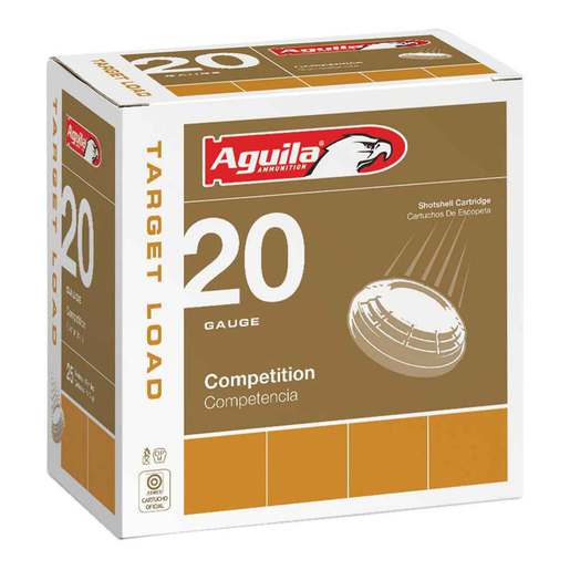 Aguila Competition 20 Gauge 2-3/4in #8 7/8oz Target Shotshells – 25 Rounds – #8