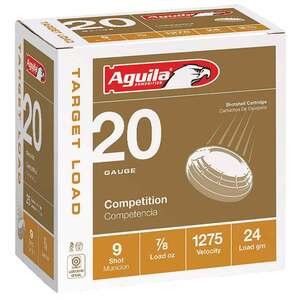 Aguila Competition 20 Gauge 2-3/4in #9 7/8oz Target Shotshells - 25 Rounds Aguila Competition 20 Gauge 2-3/4in #9 7/8oz Target Shotshells - 25 Rounds