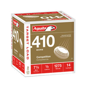 Aguila Competition 410 2-1/2in #7.5 1/2oz Target Shotshells - 25 Rounds Aguila Competition 410 2-1/2in #7.5 1/2oz Target Shotshells - 25 Rounds