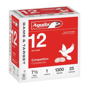 Aguila Game & Target 12 Gauge 2-3/4in #7.5 1oz Shotshells - 25 Rounds Aguila Game & Target 12 Gauge 2-3/4in #7.5 1oz Shotshells - 25 Rounds