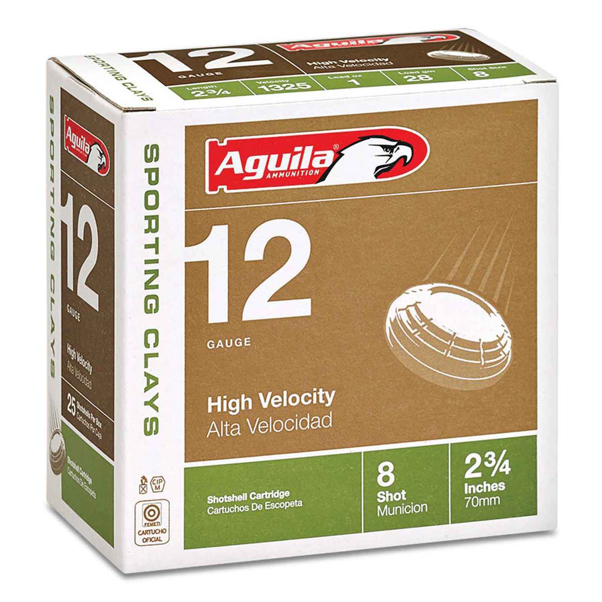 Aguila High Velocity 12 Gauge 2-3/4in #7.5 1oz Target Shotshells - 25 Rounds Aguila High Velocity 12 Gauge 2-3/4in #7.5 1oz Target Shotshells - 25 Rounds