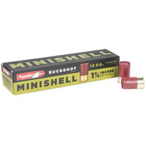 Aguila Minishell 12 Gauge 1-3/4in #4 Buck 5/8oz Buckshot Shotshells - 20 Rounds Aguila Minishell 12 Gauge 1-3/4in #4 Buck 5/8oz Buckshot Shotshells - 20 Rounds
