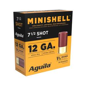 Aguila Minishell 12 Gauge 1-3/4in #7.5 Target Shotshells - 25 Rounds ...
