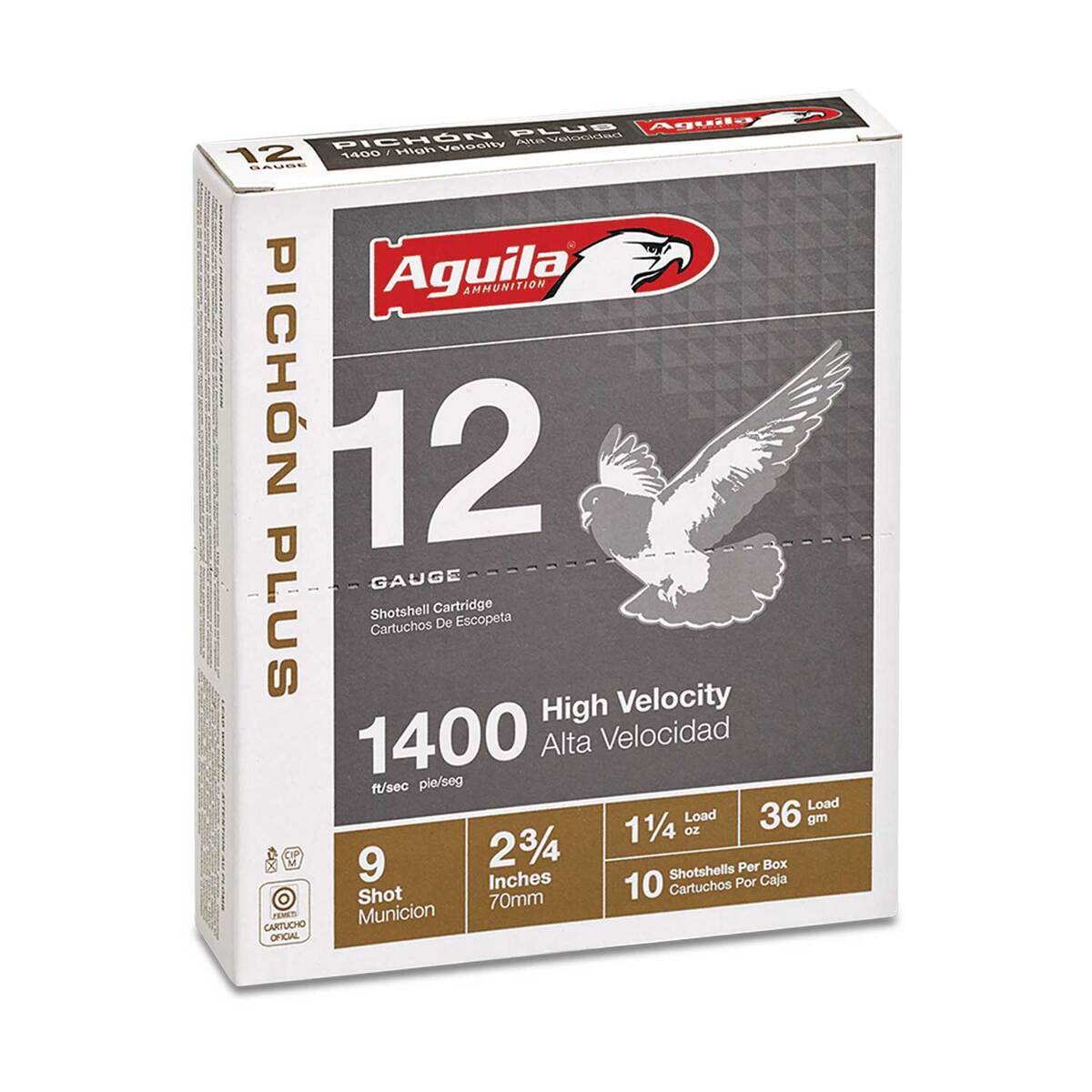 Aguila Pichon Plus 12 Gauge 2-3/4in #9 1-1/4oz Upland Shotshells - 10 Rounds Aguila Pichon Plus 12 Gauge 2-3/4in #9 1-1/4oz Upland Shotshells - 10 Rounds